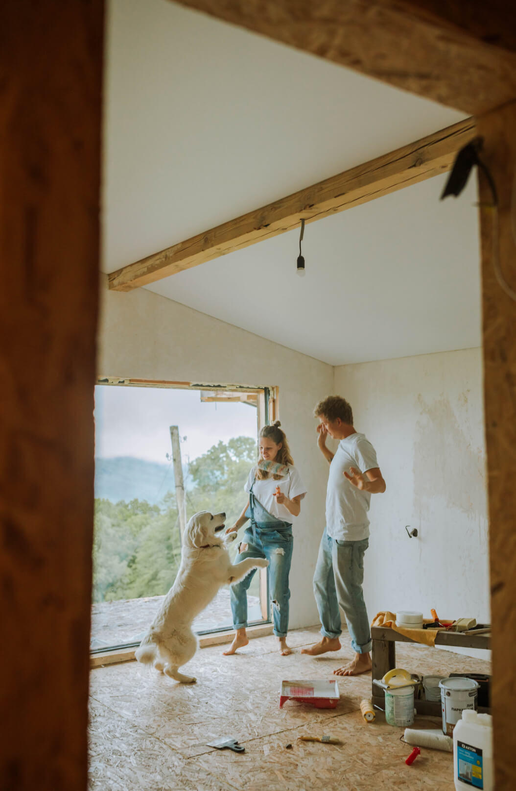 family renovating DIY 